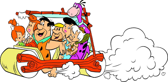 The Flintstones Png Photo (black, pink, white)