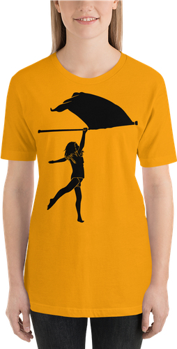 The Girls T Shirt Png Isolated Image (black, orange)