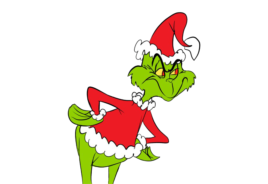 The Grinch Png Hd (olive, white, red)