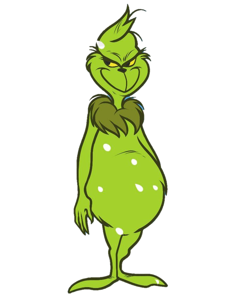 The Grinch Png Transparent (olive, white, gold)