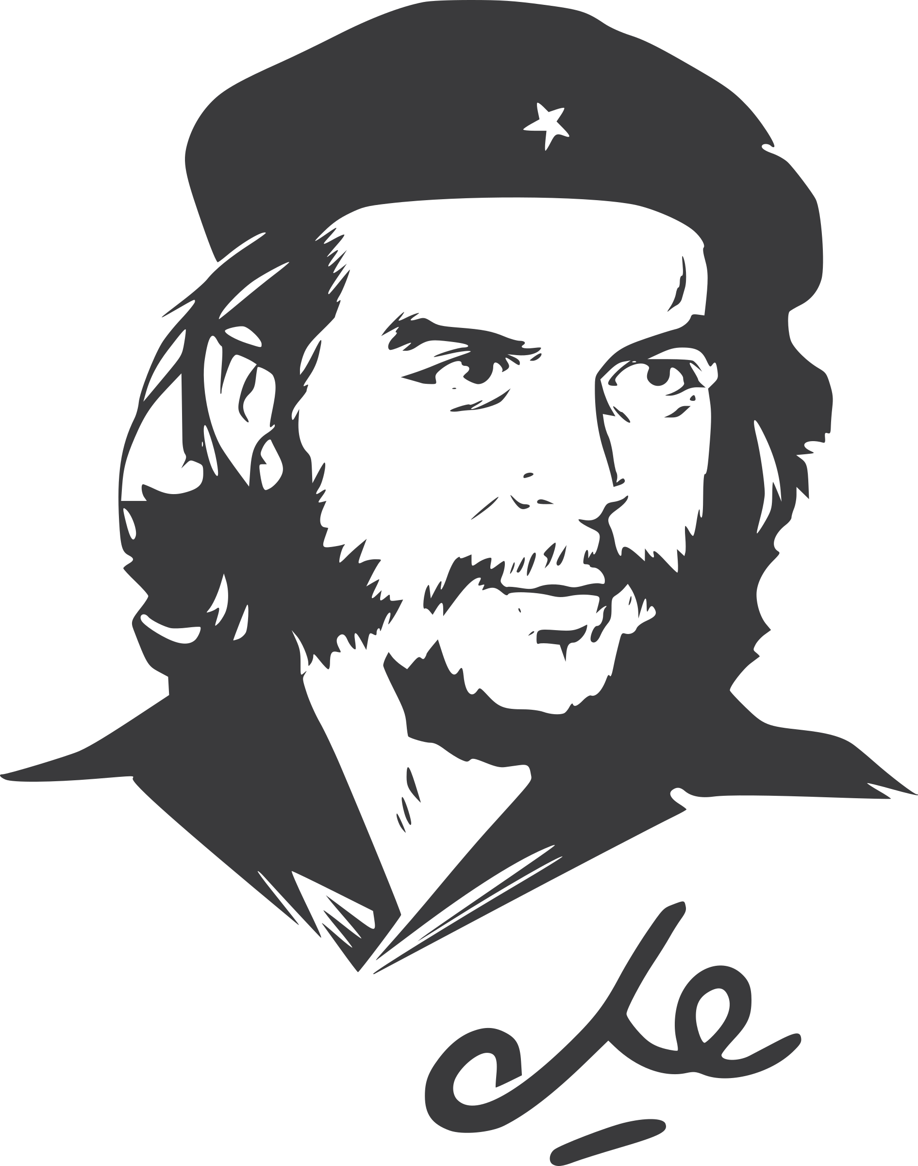 Che Guevara Png Clipart (indigo, black)