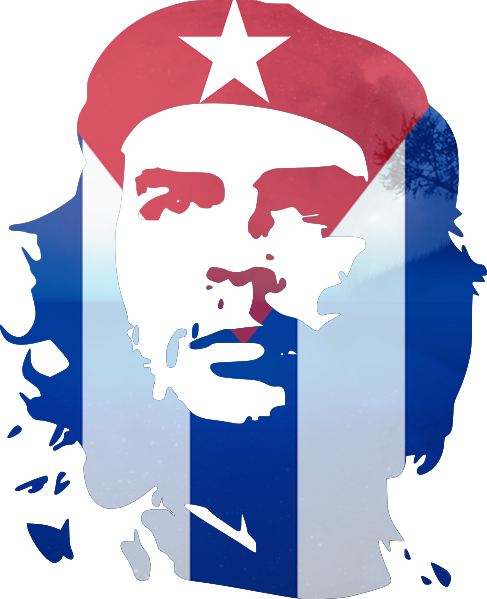 Che Guevara Png (red, salmon, navy, white)