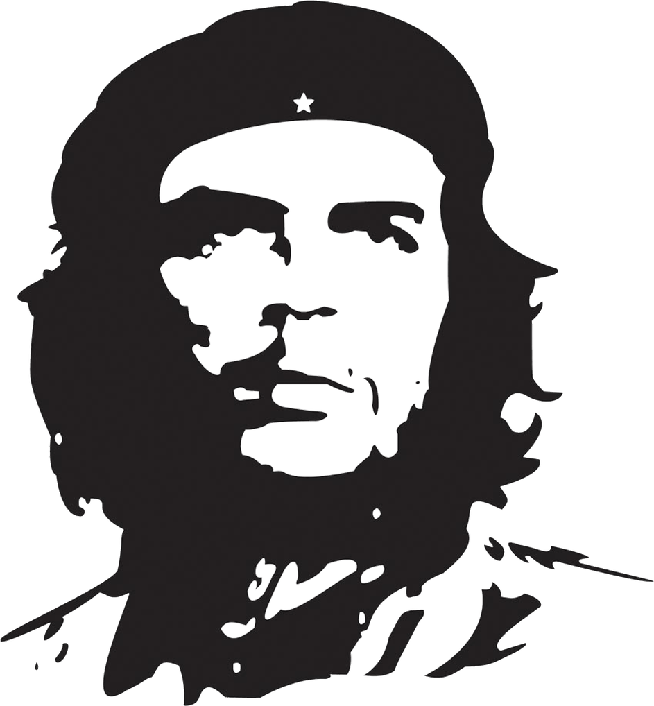 Che Guevara Transparent Png (black, white)