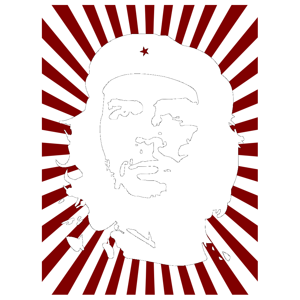 Che Guevara Transparent (black, maroon, white)