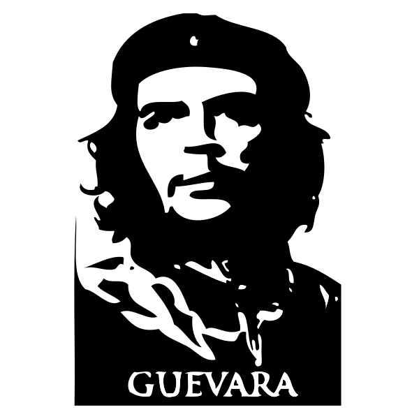 Che Guevara Vector No Background (black, white)