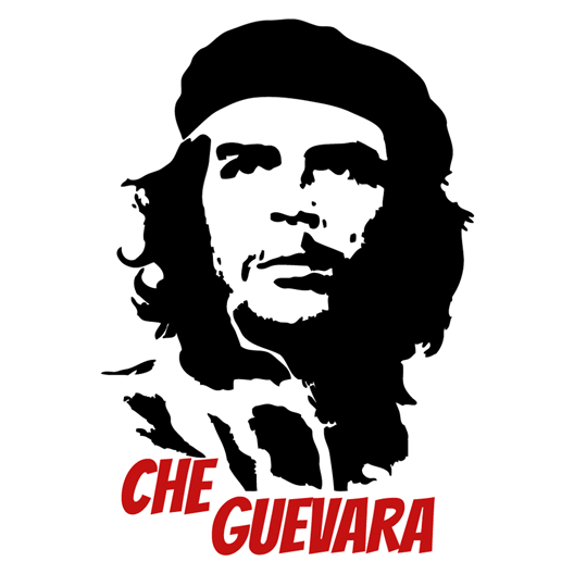 Che Guevara Vector Png File (black, lavender, white)