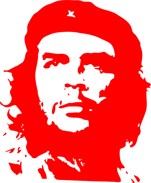 Che Guevara Vector Png Free Image (white, red)