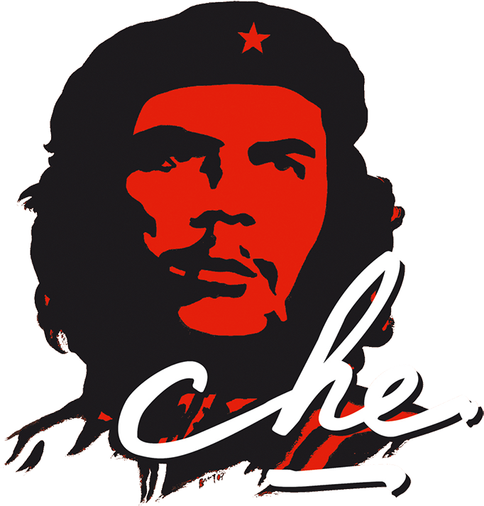 Che Guevara Vector Png Hd Image (black, red, white)