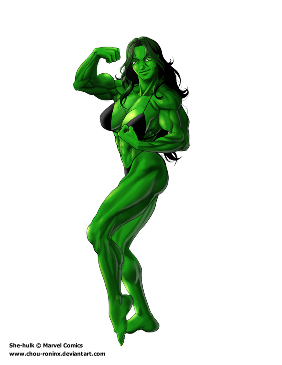 She Hulk Png File (black, green)