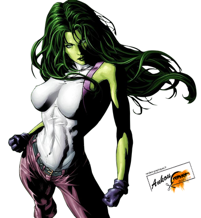 She Hulk Png Photo (black, white)