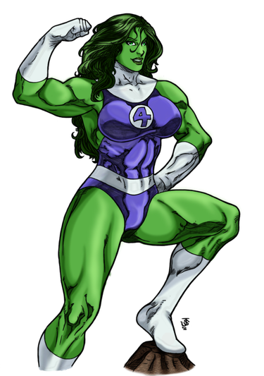 She Hulk Png Transparent Image (black, lavender, gray)