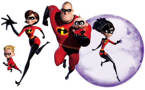 The Incredibles Png File (black, lavender)