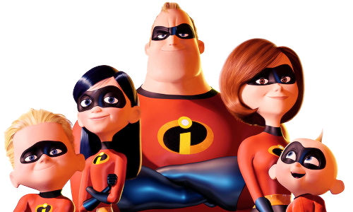 The Incredibles Transparent Png (black, white)