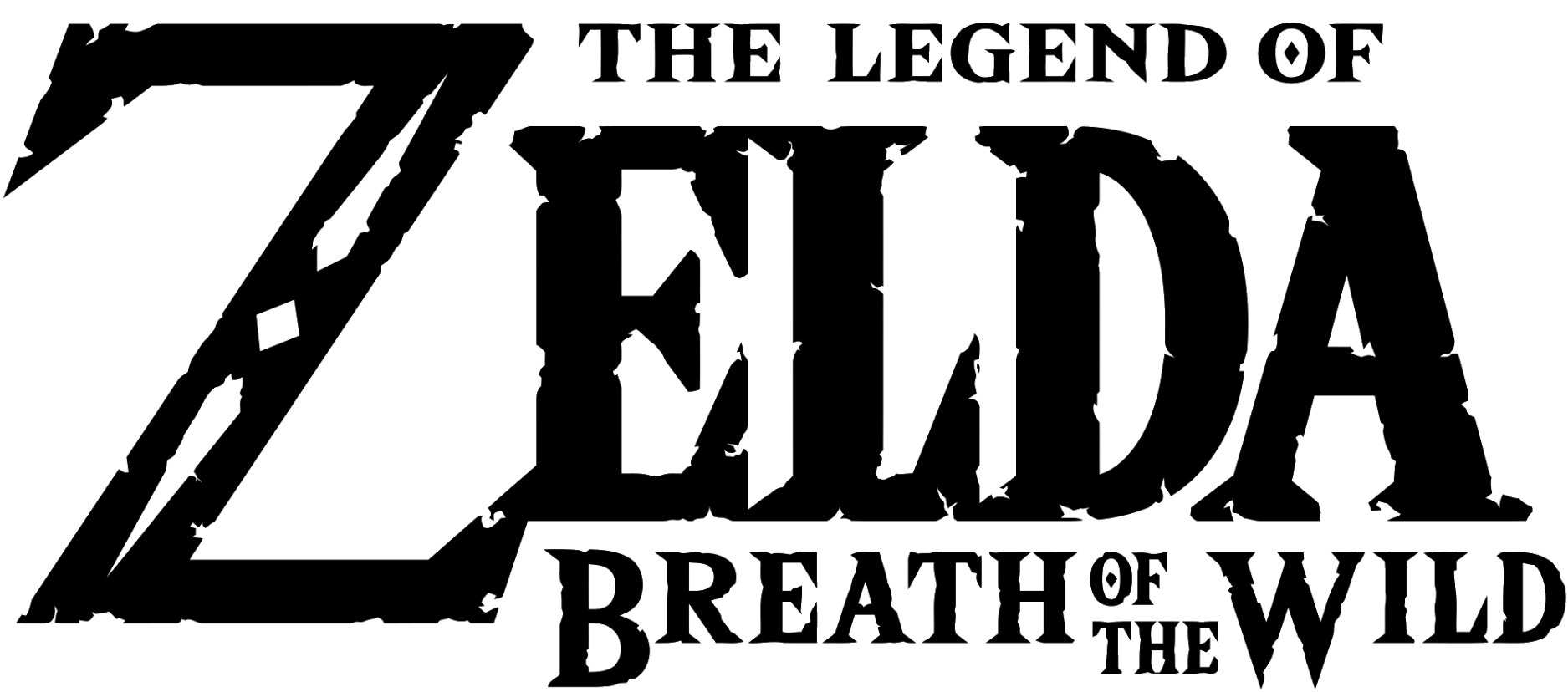 The Legend Of Zelda Breath Of The Wild Logo Png Image (black)