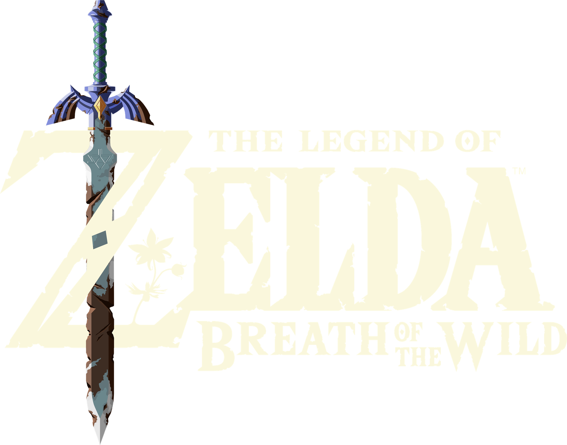 The Legend Of Zelda Breath Of The Wild Logo Png Transparent (black, beige)