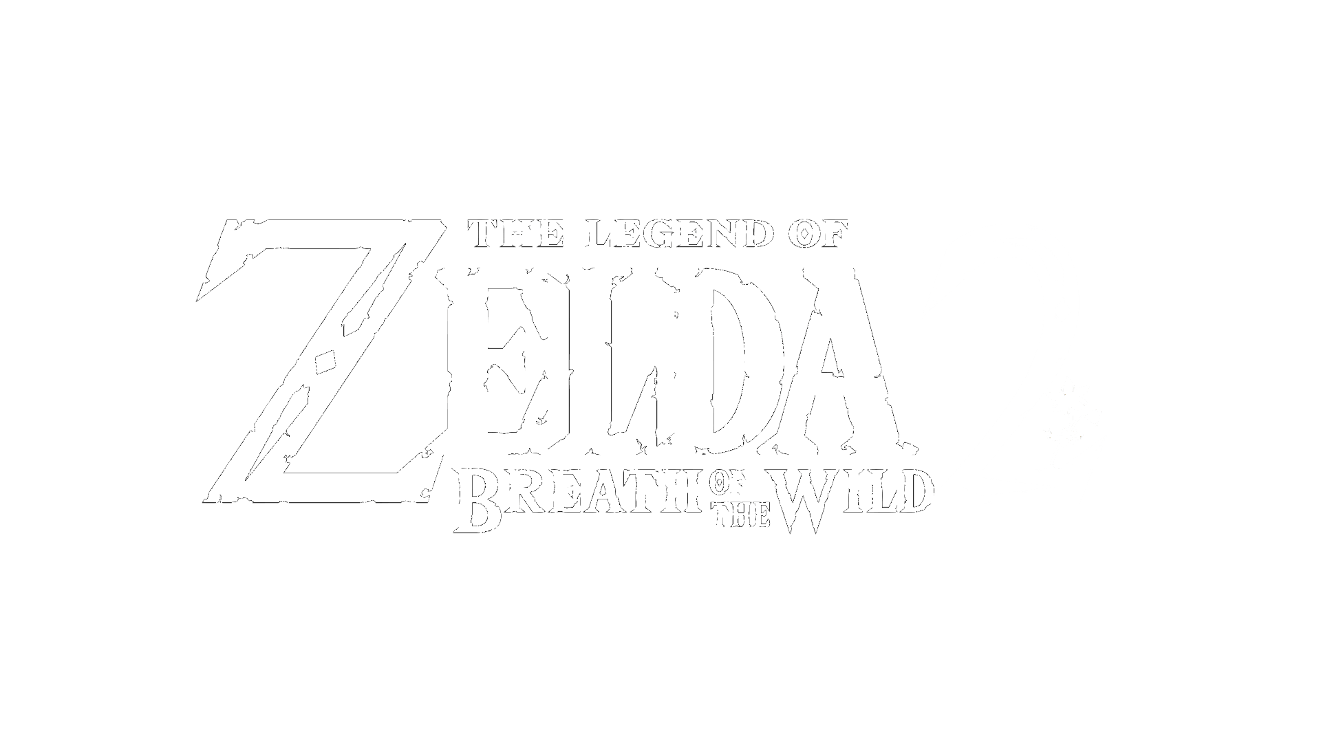 The Legend Of Zelda Breath Of The Wild Logo Png (gray, white)