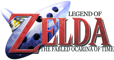 The Legend Of Zelda Ocarina Of Time Logo Png Image (black, gray, white)