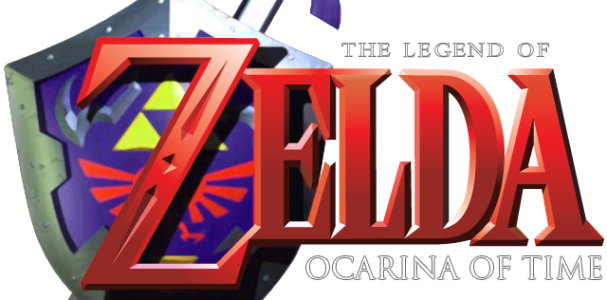 The Legend Of Zelda Ocarina Of Time Logo Png Photo (maroon, black, white)