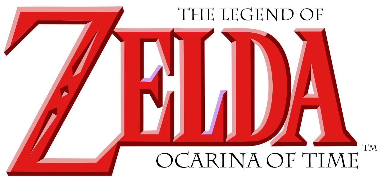 The Legend Of Zelda Ocarina Of Time Logo Png Photos (maroon, black, red)