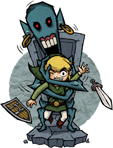 The Legend Of Zelda The Wind Waker Png Isolated Hd (black, gray)