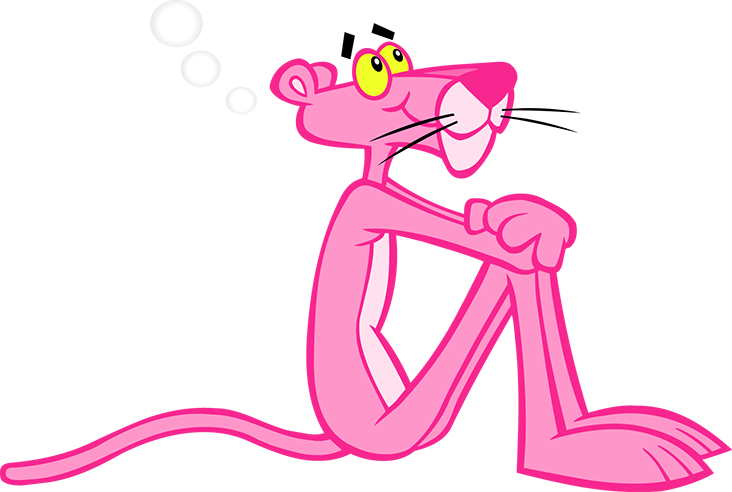 The Pink Panther Download Png Image (plum, lavender, black, pink, salmon)