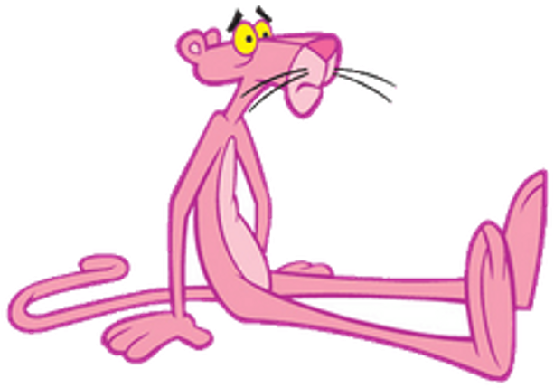 The Pink Panther Png Isolated Pic (black, pink, white)