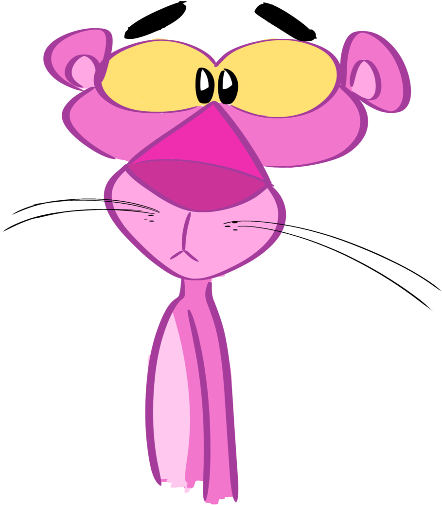 The Pink Panther Png Pic (purplish red, black, violet, pink, purple)