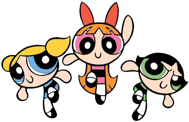 The Powerpuff Girls Png Photo (black, gray, pink, white, gold)