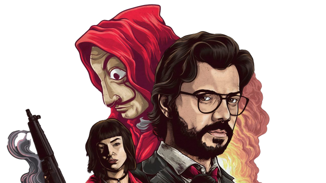 The Professor Money Heist Png File (black)