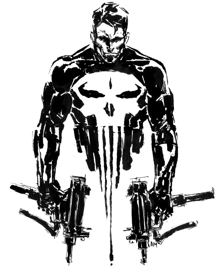 The Punisher Png Isolated Photo (black)