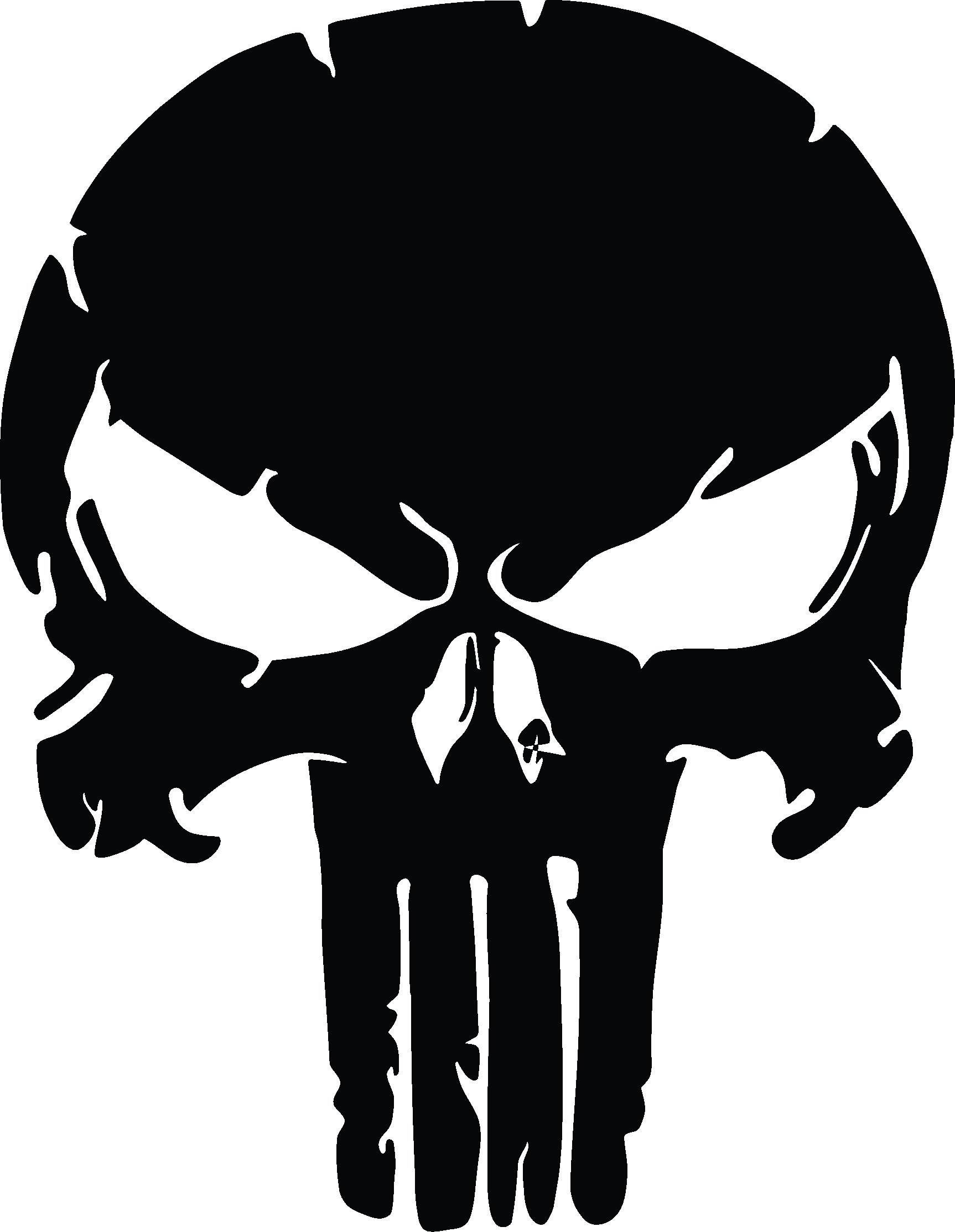 The Punisher Png Pic (black, white)