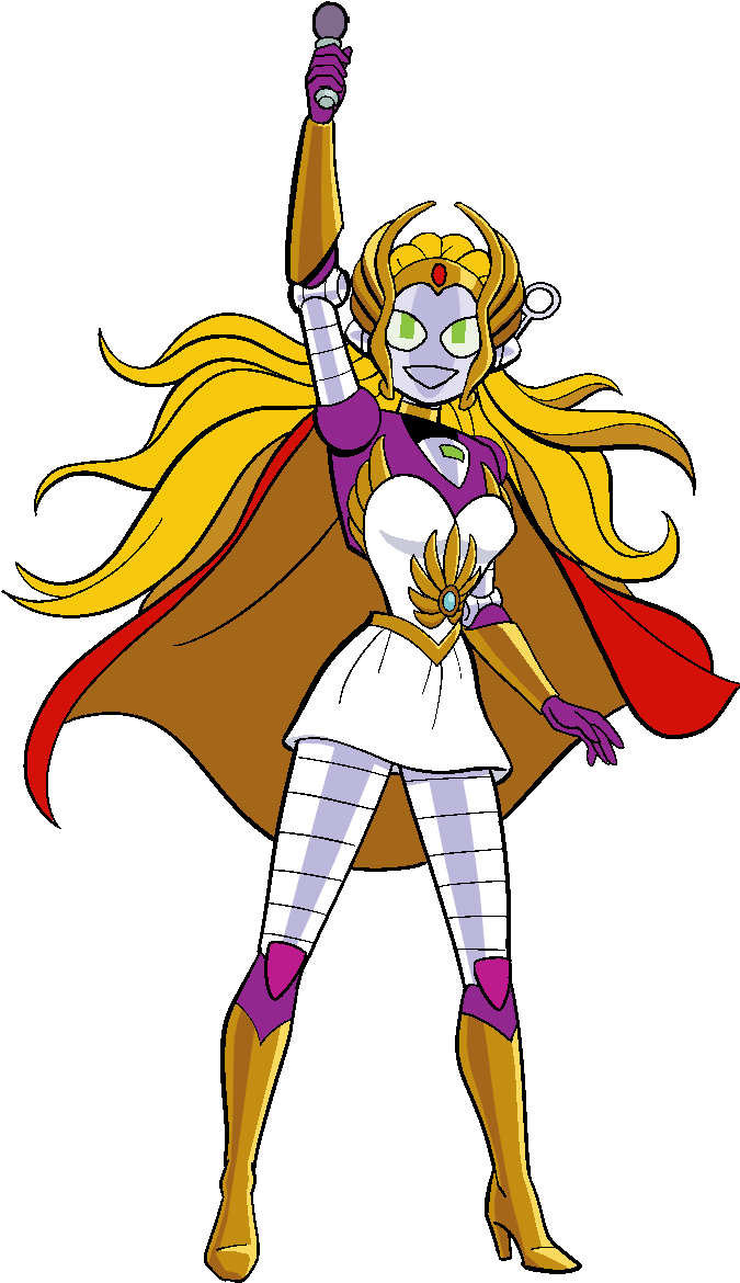 She Ra And The Princesses Of Power Transparent Png (gold, red, white, black, chocolate)