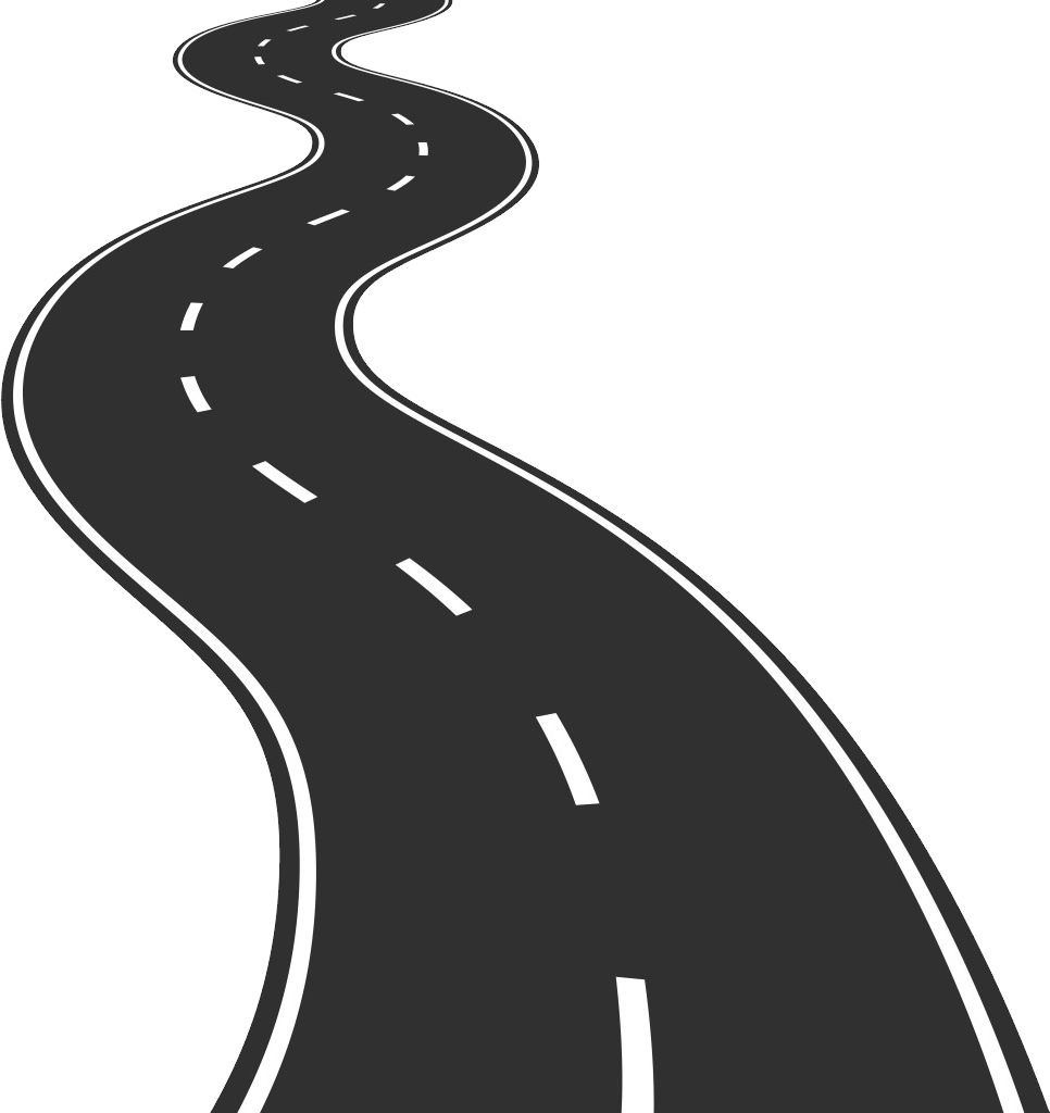 The Road Png Isolated Image (black, white)