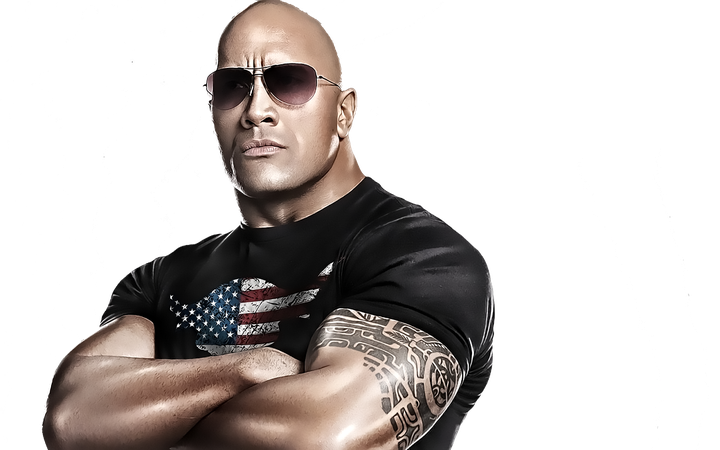 The Rock Png Transparent Picture (black)