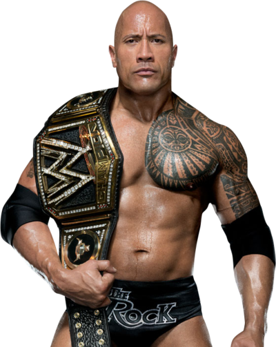 The Rock Transparent Background (black)