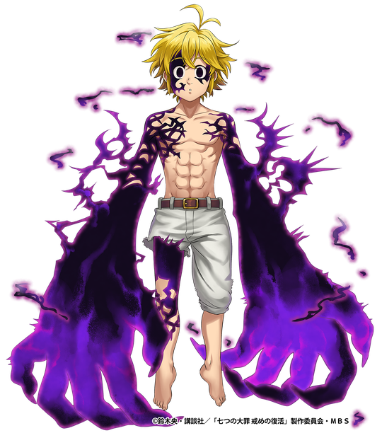 The Seven Deadly Sins Meliodas Png Transparent Picture (black)