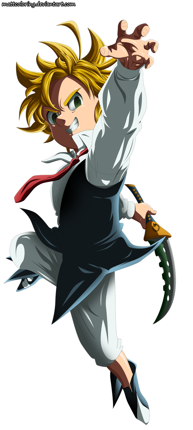 The Seven Deadly Sins Meliodas Png Transparent (black, gray)