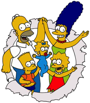 The Simpsons Cartoon Png Image (lavender, black, white, navy, orange)