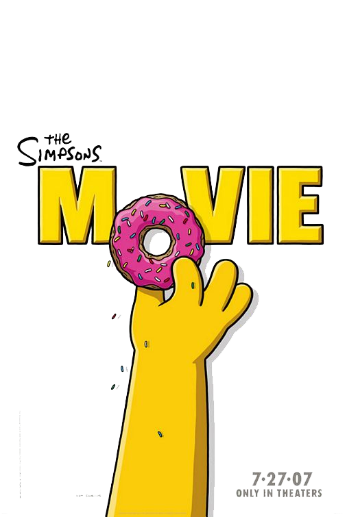 The Simpsons Movie Png File (gold, white)