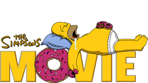 The Simpsons Movie Png Transparent Image (gold, black, gray, white)