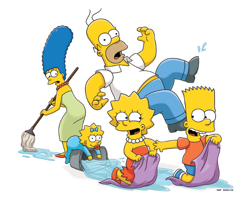 The Simpsons Png Hd (black, white, gold, teal, silver)