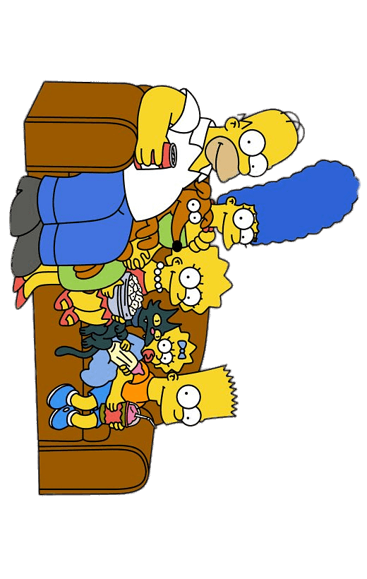 The Simpsons Transparent Background (gray, white, gold, teal, olive)