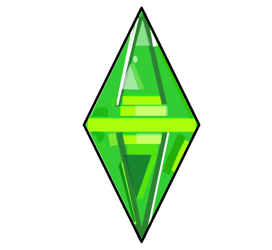 The Sims Diamond Png Clipart (yellow, lime, black, green)