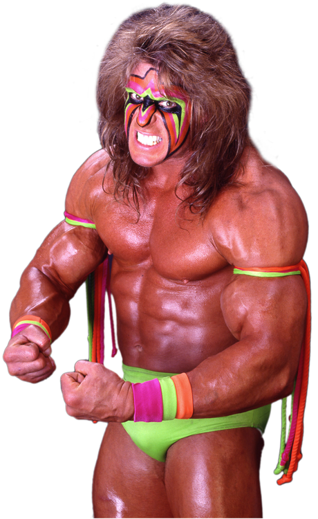 The Ultimate Warrior Png File (maroon, black)