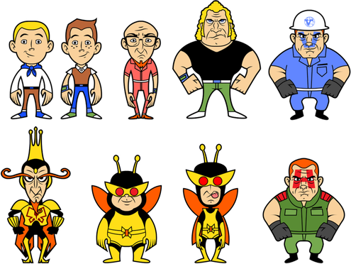 The Venture Bros Png File (black, silver, chocolate, white)