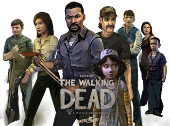 The Walking Dead Game Png Background Image (olive, black)