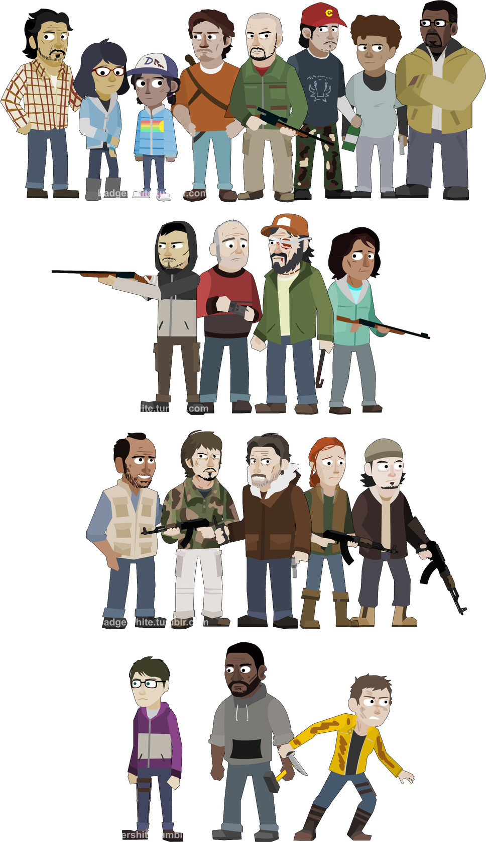 The Walking Dead Game Png File (black)