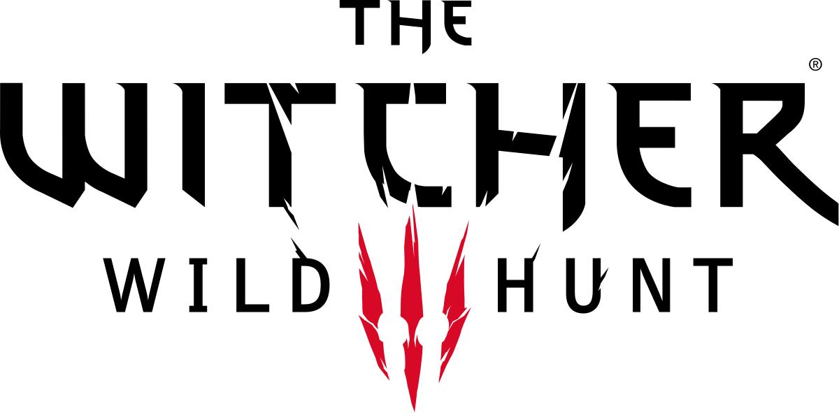 The Witcher 3 Wild Hunt Logo Png Pic (black, red)