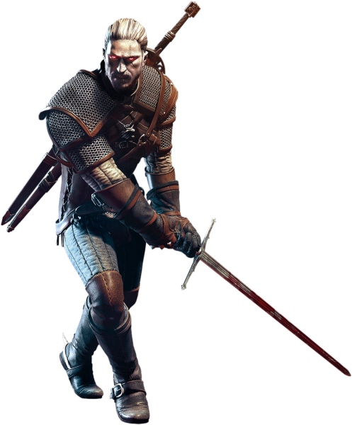 The Witcher Transparent Png (black)