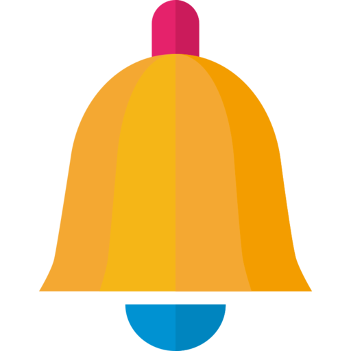 The Bell Free Png Icon (orange, purple, black, teal)